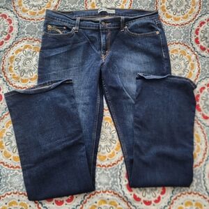 Classic Women's Dark Blue Straight-Leg Jeans